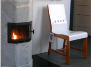 vit stol, white chair